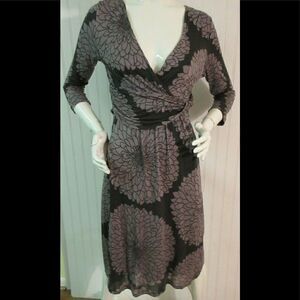 Boden
dress light/dark gray floral sz 6 long